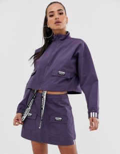 Укороченная фиолетовая куртка с карманами adidas Originals RYV-Фиолетовый