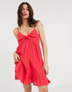 Красное летнее платье с завязкой Accessorize-Красный