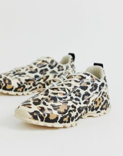Леопардовые кроссовки на толстой подошве ASOS DESIGN Dominic-Мульти