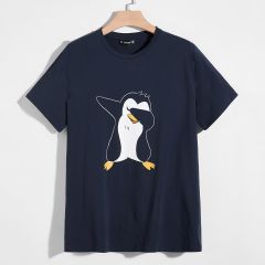 Мужская футболка с принтом пингвина
