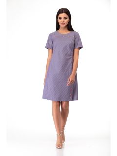 Платье 853 фиолетовые тона с полоской