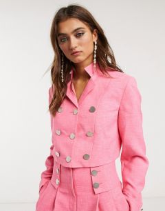 Ярко-розовый короткий пиджак от комплекта Topshop IDOL
