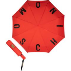 Зонт MOSCHINO, автомат, 2 сложения, купол 96 см, 8 спиц, система «антиветер», для женщин, красный