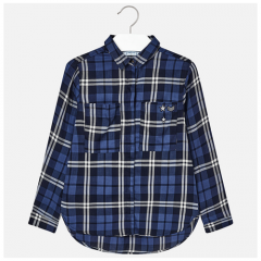 Рубашка Mayoral, размер 8(128), синий