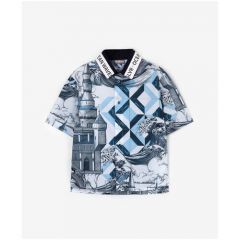 Рубашка Gulliver, размер 110, серый, голубой