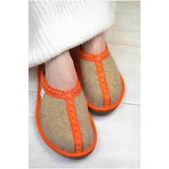 Тапочки Чуника, размер 40, оранжевый, серый
