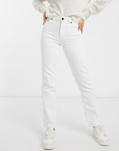Белые прямые джинсы с завышенной талией French Connection-Белый