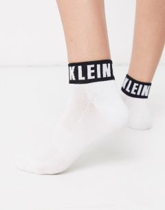 Носки с фирменным логотипом Calvin Klein-Белый