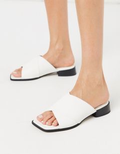 Белые сандалии на блочном каблуке Topshop-Белый