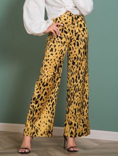 Double Crazy леопардовые широкие брюки
