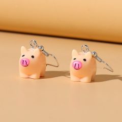 Серьги-подвески со свиньей