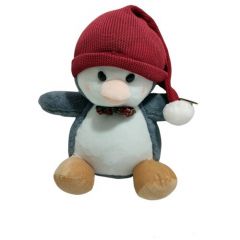 Мягкая игрушка Пингвин в шапке. 25 см. Пингвин в шапке плюшевая игрушка.