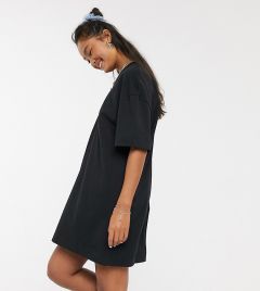 Черное платье-футболка с V-образным вырезом COLLUSION-Черный