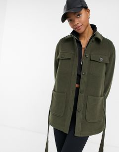 Куртка цвета хаки из переработанного материала с поясом & Other Stories-Зеленый цвет