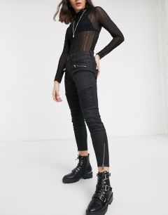 Байкерские джинсы до щиколотки AllSaints-Черный