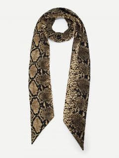 Обтягивающий шарф с принтом змеиных кож