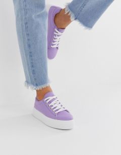 Сиреневые массивные кроссовки со шнуровкой ASOS DESIGN-Фиолетовый