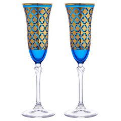 Набор бокалов для шампанского 150 мл Le Stelle Gemma Brandot 2 шт синий