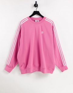 Розовый свитшот с тремя полосками adidas Originals Adicolor-Розовый цвет