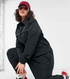 Черный комбинезон в утилитарном стиле с логотипом-галочкой Nike Plus-Черный цвет