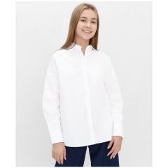 Школьная рубашка Button Blue, размер 176, белый