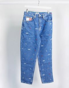 Логотип с джинсами в винтажном стиле Tommy Jeans-Синий