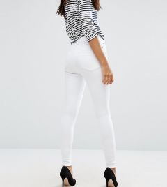 Белые джинсы скинни с завышенной талией ASOS DESIGN Tall Ridley-Белый