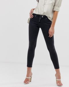 Черные джинсы скинни с заниженной талией и ширинкой в стиле вестерн ASOS DESIGN whitby-Черный