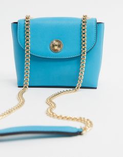 Ярко-синяя сумочка через плечо с ремешком-цепочкой Accessorize-Синий