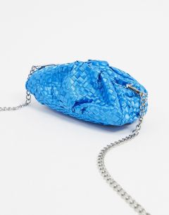 Синяя атласная сумка ASOS DESIGN-Синий