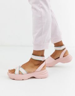 Розовые сандалии на платформе с логотипом Juicy Couture-Розовый