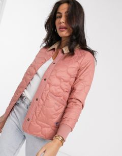 Розовая стеганая куртка Barbour-Розовый