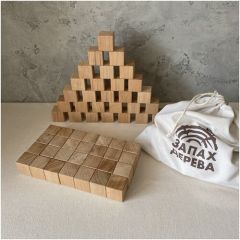 Кубики деревянные для детей из бука 28 шт