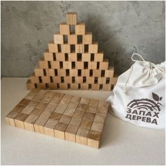 Кубики деревянные для детей из бука 45 шт