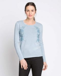 Пуловер, р. 44, цвет голубой