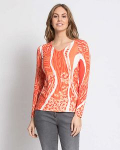 Пуловер, р. 56, цвет оранжевый