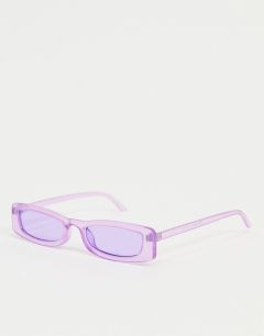 Фиолетовые солнцезащитные очки в прямоугольной оправе Bershka-Фиолетовый