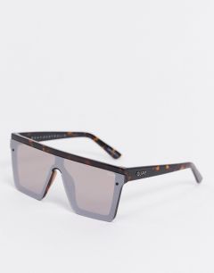 Коричневые солнцезащитные очки с зеркальными стеклами Quay Australia-Коричневый
