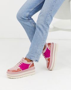 Розовые кроссовки UGG Fashion Baby Pop Punk-Розовый