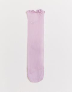 Лавандовые прозрачные носки до щиколотки с волнистым краем Nike-Фиолетовый
