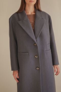 Пальто ЧЕРЕШНЯ мужского кроя фиолетовое из сукна (42-46)