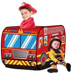 Палатка детская игровая тканевая + 50 шаров PITUSO Пожарный фургон