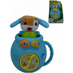 Интерактивная музыкальная игрушка Щенок в горшочке со светом и звуком для детей от 1 года