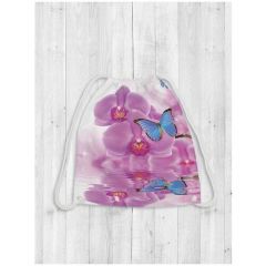 JoyArty Рюкзак-мешок Бабочка на орхидее bpa_11023, фиолетовый