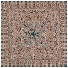Платок Павловопосадская платочная мануфактура, 135х135 см, коричневый, бежевый
