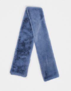 Серый длинный шарф из искусственного меха Jayley