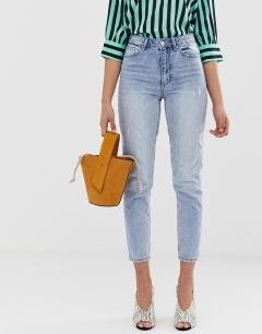 Укороченные джинсы в винтажном стиле с завышенной талией Vero Moda-Синий