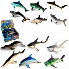Игрушки резиновые фигурки-пищалки Морские животные, 25 см, для ванной / 6 шт.