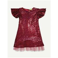 Платье, размер 128-134, бордовый
