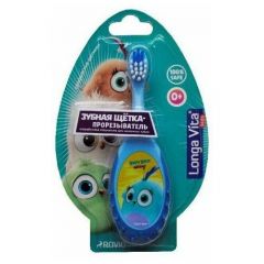 Зубная щетка-прорезыватель Longa Vita Angry Birds Hatchlings детская 0+ голубая